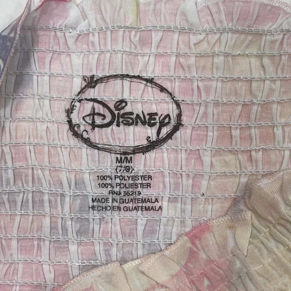 DISNEY Jerry Leigh Smocked Strapless Sun Dress Juniors M (7/9) Multi‎ Resort NWT